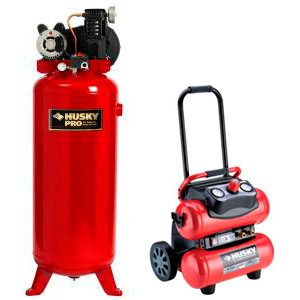 Husky air compressor: portable and stationary